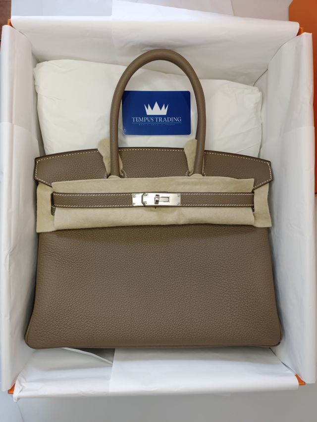 Bolso Hermes Birkin 30cm B30 Togo Etoupe 2025