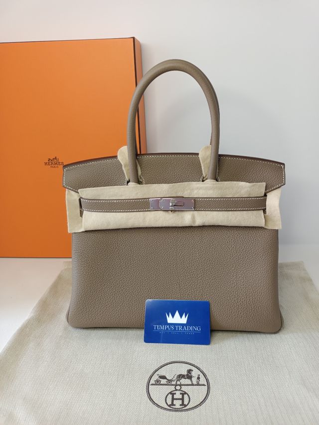 Bolso Hermes Birkin 30cm B30 Togo Etoupe 2025
