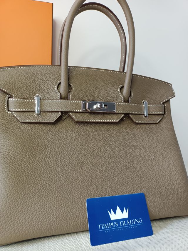 Bolso Hermes Birkin 30cm B30 Togo Etoupe 2025