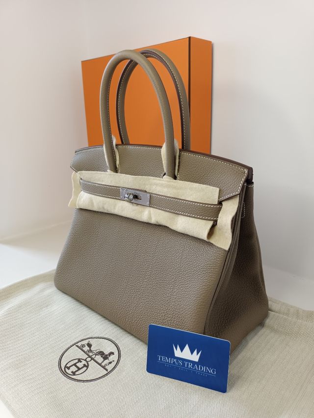 Bolso Hermes Birkin 30cm B30 Togo Etoupe 2025
