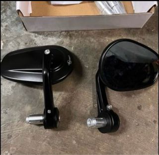 Retrovisores Moto Negros Ovalados