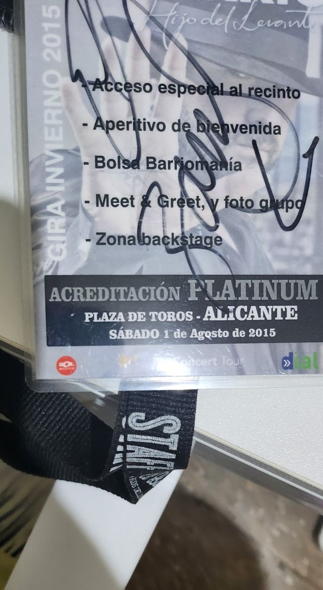 Acreditación Platinum Gira Invierno 2015 El BARRIO