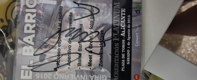 Acreditación Platinum Gira Invierno 2015 El BARRIO