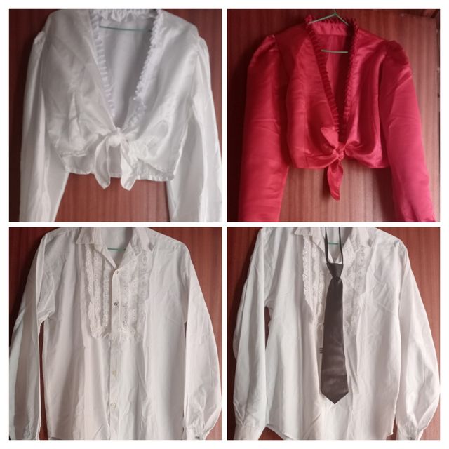 Conjunto Blusa Chaleco Pantalón Camisa Baile