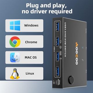 NUEVO! Conmutador HDMI 4K 60Hz 2 PC 1 monitor