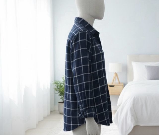 Camicia a scacchi blu