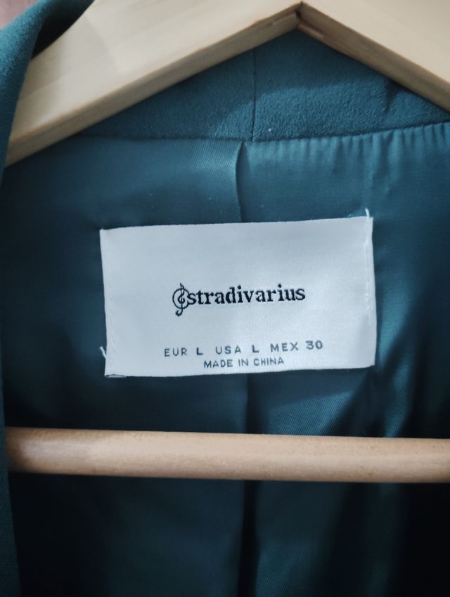 Blazer Stradivarius Verde Talla L