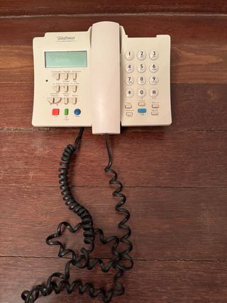 Teléfono vintage Telefonica blanco