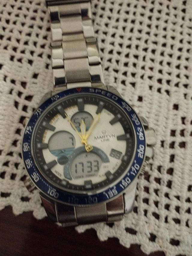 Orologio Martyn Line Uomo Analogico Digitale Blu A