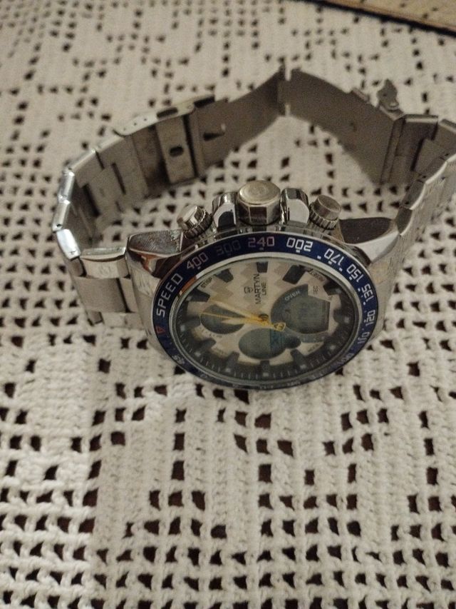 Orologio Martyn Line Uomo Analogico Digitale Blu A