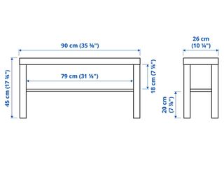 Mesa auxiliar Ikea Lack blanca