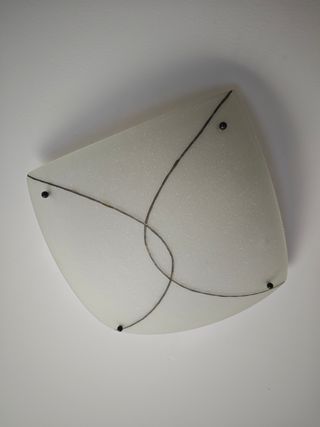Lámpara de techo moderna cristal opaco y metal 