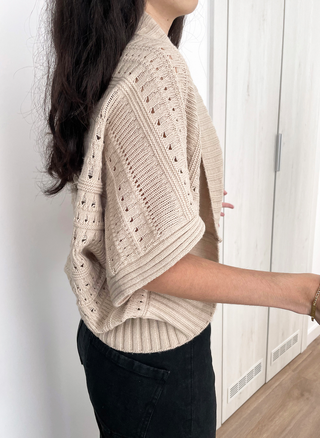 Cárdigan Beige de Punto || Talla Única