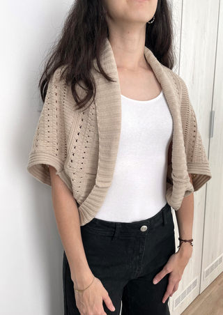 Cárdigan Beige de Punto || Talla Única