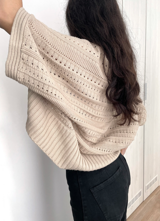 Cárdigan Beige de Punto || Talla Única