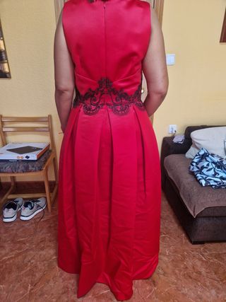 Vestido rojo de fiesta mujer