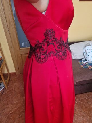 Vestido rojo de fiesta mujer