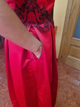 Vestido rojo de fiesta mujer