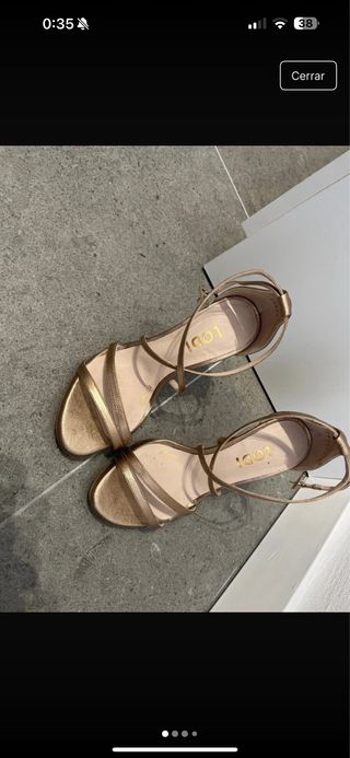 Sandalias de tacón LODI doradas
