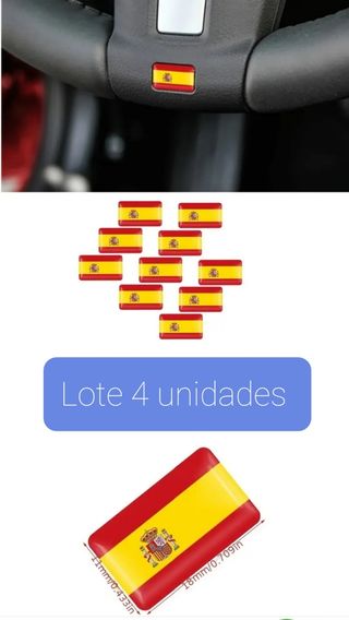 Lote 4 Pegatinas Bandera España Nuevas