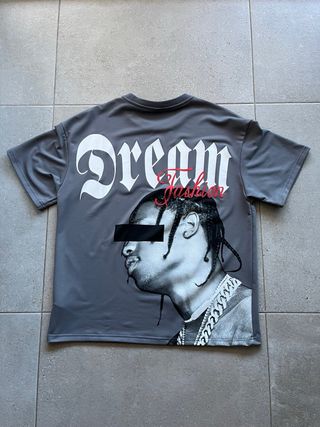 Camiseta gris Shein Travis Scott