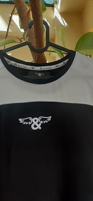 Camiseta Hombre manga corta, Negra y Blanca