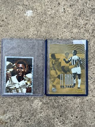 Lote 2 cartas Panini Pelé