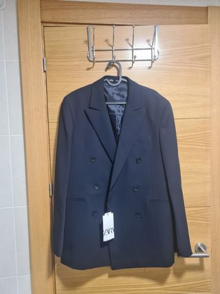 Blazer Zara Azul Talla 48 Nuevo