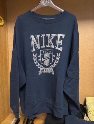 Sudadera Nike Azul con Diseño Vintage