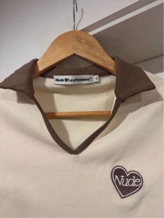 Polo Nude Project Beige/Marrón Talla S