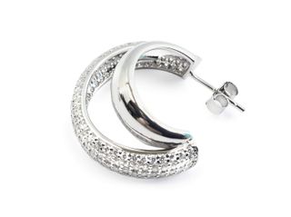 pendientes plata 925mm con piedra con circonita