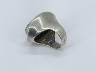 sortija plata 925mm con piedra con cuarzo
