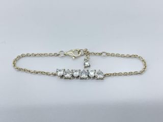 pulsera plata 925mm con piedra con circonita
