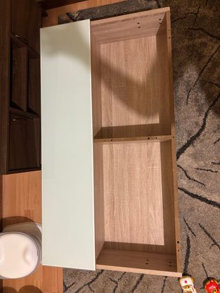 Mesa de centro de madera y cristal