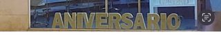 Letras decorativas ANIVERSARIO doradas