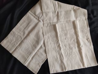 SÁBANAS ANTIGUAS DE LINO PARA CAMA DE 150