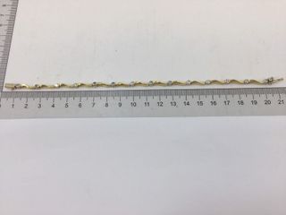 pulsera oro 18k con piedra con circonita