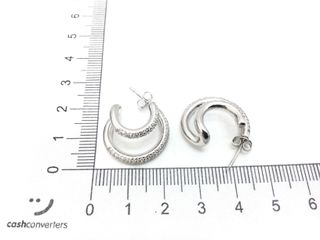 pendientes plata 925mm con piedra con circonita