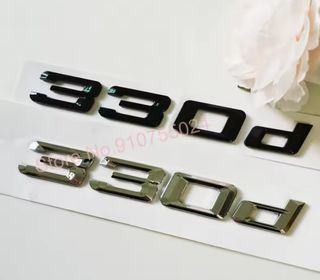 Anagramas BMW 330d Plata y Negro nuevos dos