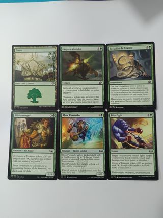 Lote De 50 Cartas Magic, (Verdes).
