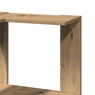 vidaXL Estantería esquina 5 niveles madera roble