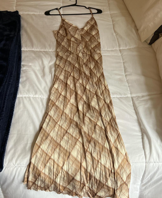 Vestido largo de tirantes estampado