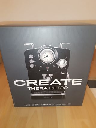 Cafetera Retro Semiautomática Negra