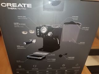 Cafetera Retro Semiautomática Negra