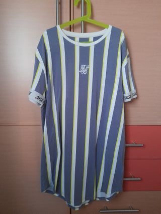 Camiseta SikSilk Rayas Azul