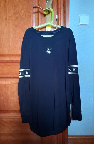 Camiseta SikSilk manga larga negra