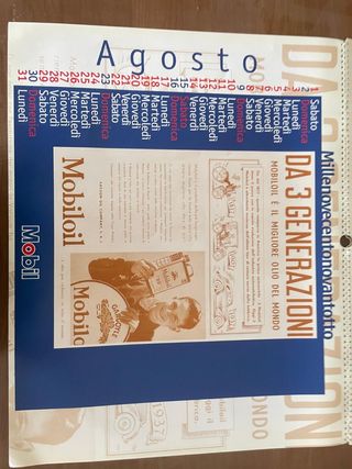 Calendario Mobil Oil 1998