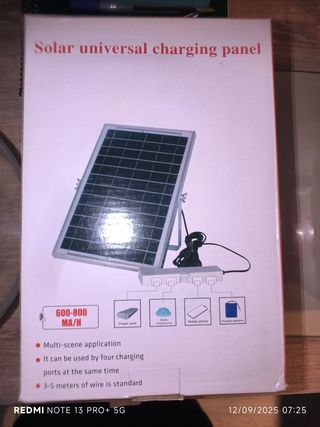 Panel solar para carga portátil
