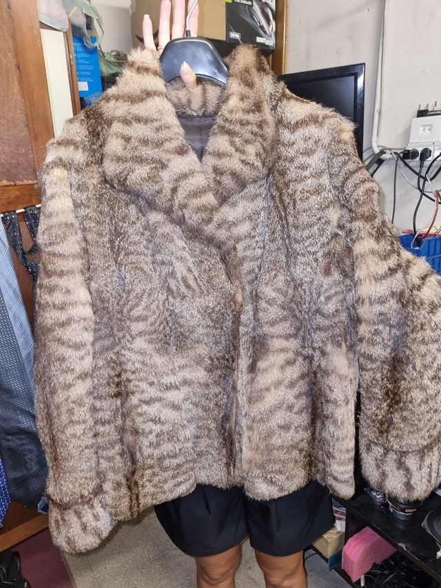 Giacca pelliccia vera artigianale rigenerata