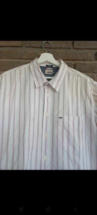 Camisa Tommy Hilfiger Rayas Blanca Talla XXL